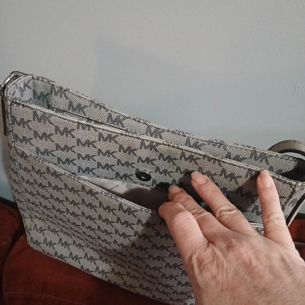 Michael Kors Collection Monogram Shoulder Bag - Picture 2 of 3